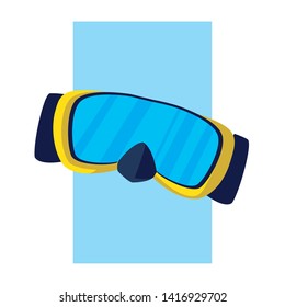 Isolated snorkel mask design vector illustratio