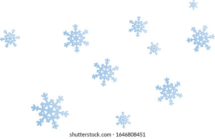 Isolated snow flake illustration material.