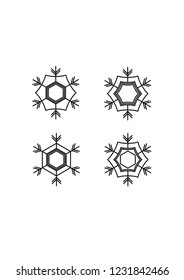 Isolated Snow Flakes