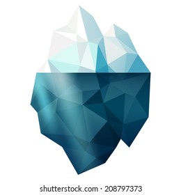 Isolated snow iceberg mountain shape vector illustration, winter sign