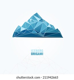 Isolated snow iceberg mountain shape vector illustration