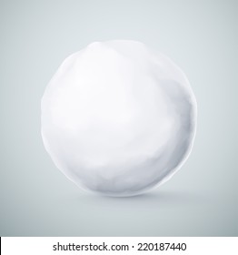Isolated snowball closeup, eps 10