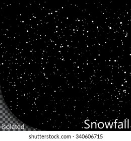 Isolated Snowfall / Eps10 Vector