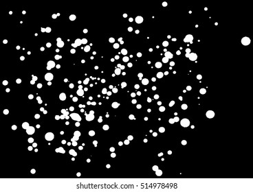 Isolated snowfall, falling snow imitation. Blow snow texture pattern on black background. Winter mood background. Winter weather. Snowstorm, snow with white snowflakes winter background. Windstorm. 