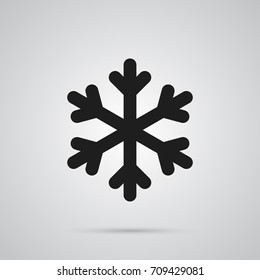 Isolated Snowflake Icon Symbol On Clean Background. Vector Winter Snow Element In Trendy Style.