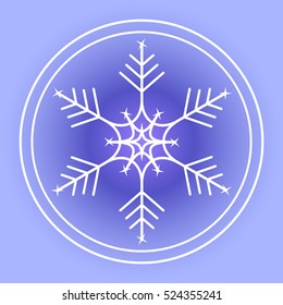 Isolated snowflake symbol, snowflake icon