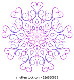 Isolated snowflake symbol, snowflake icon