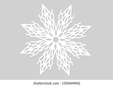 Isolated Snowflake. Vector illustration. Christmas symbol. new Year decoration. Flat design