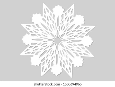 Isolated Snowflake. Vector illustration. Christmas symbol. new Year decoration. Flat design