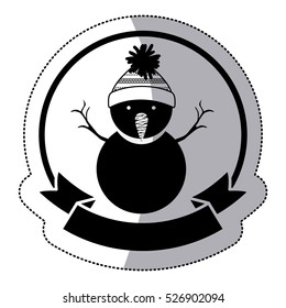 Isolated snowman of Christmas season design