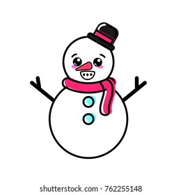 Isolated snowman design