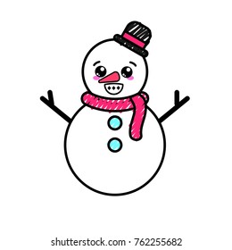 Isolated snowman design