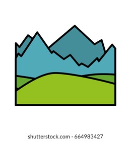isolated snowy mountains view