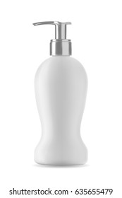Isolated soap bottle on white background. 3D illustration.