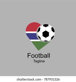 isolated soccer ball with flag of states 
