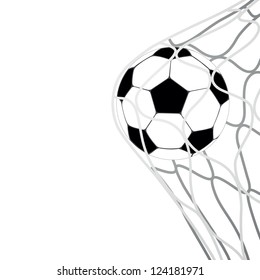 Isolated Soccer Ball Goal Net Vector Stock Vector Royalty Free