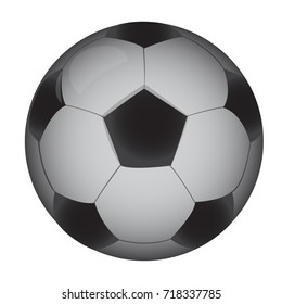 Isolated soccer ball on a white background, Vector illustration