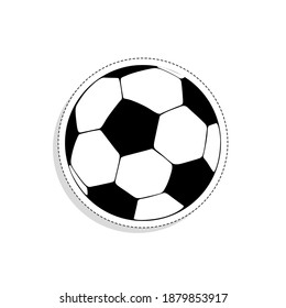 Isolated soccer ball tool back to school sticker- Vector