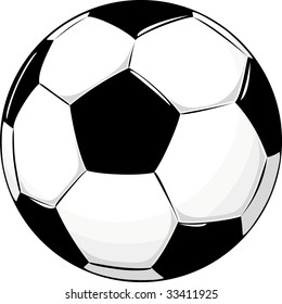 isolated soccer ball, vector format very easy to edit