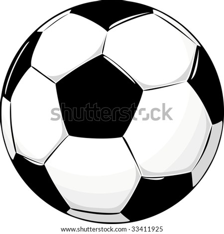 isolated soccer ball, vector format very easy to edit