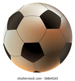 Isolated soccer ball. Vector illustration.