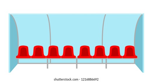 Isolated soccer benches image. Vector illustration design