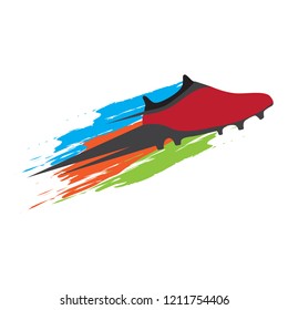 Isolated soccer cleat on a texture. Vector illustration design