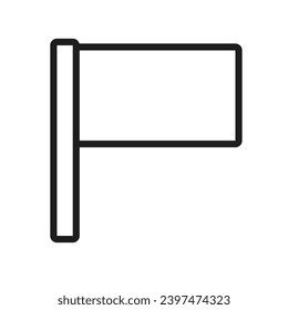 Icono de la bandera de la esquina del fútbol aislado diseño plano Ilustración vectorial