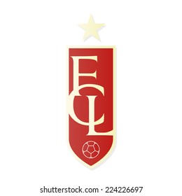 an isolated soccer emblem on a white background