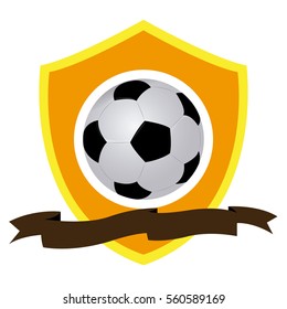 Isolated soccer emblem on a white background, Vector illustration