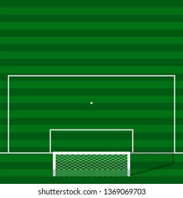 Isolated soccer field image. Vecgtor illustration design
