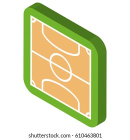 Isolated soccer field on a white background, Vector illustration