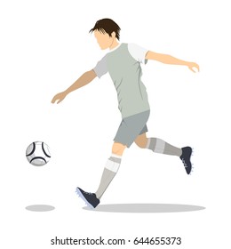 Isolated soccer player.