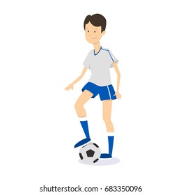 Isolated soccer player.