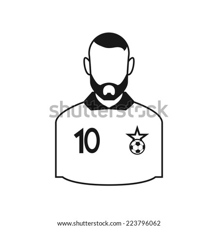 an isolated soccer player on a white background