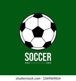 Isolated soccer poster with a ball. Vector illustration design