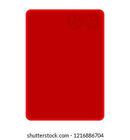 Isolated soccer red card. Vector illustration design