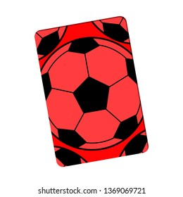 Isolated soccer red card. Vector illustration design
