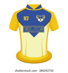 Isolated soccer shirt on a white background. Vector illustration
