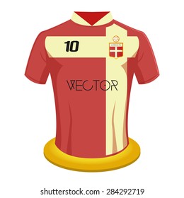 Isolated soccer shirt on a white background. Vector illustration