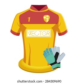 Isolated soccer shirt on a white background. Vector illustration