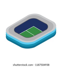 Isolated soccer stadium