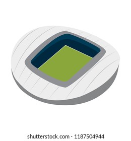 Isolated soccer stadium