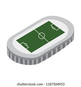 Isolated soccer stadium
