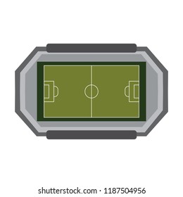 Isolated soccer stadium