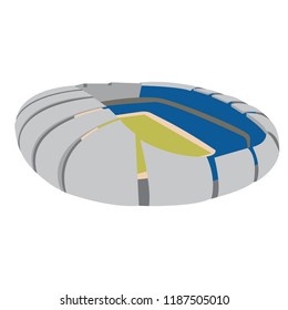 Isolated soccer stadium