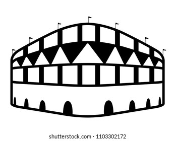 Isolated soccer stadium icon
