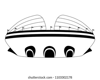 Isolated soccer stadium icon