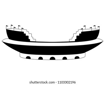 Isolated soccer stadium icon