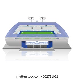 Isolated soccer stadium on a white background. Vector illustration